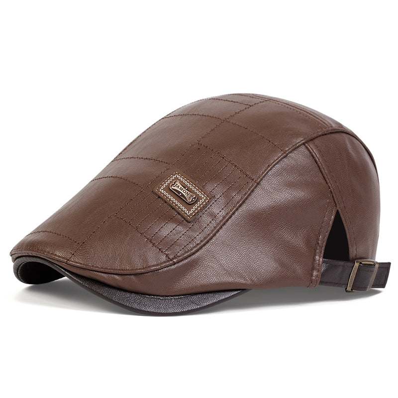 Quilted Leather Cap