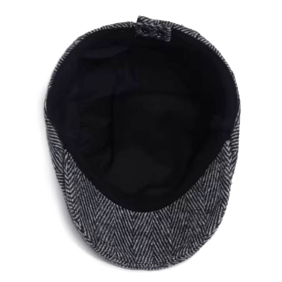Winter Herringbone Wool Cap